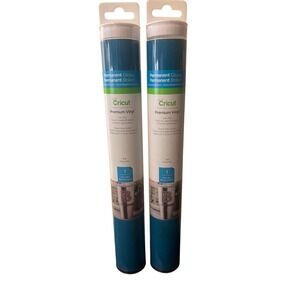 Cricut Premium Vinyl Permanent Glossy Teal Turquoise 12in x 48in 2 Pack